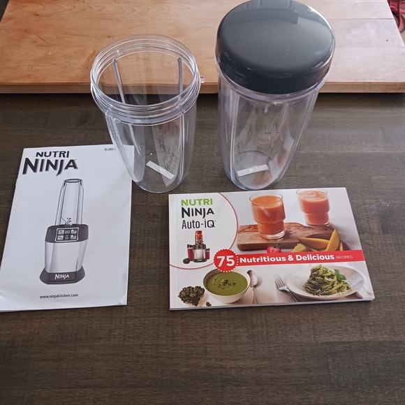 Ninja Professional Blender Replacement Cups, Lid, Recipe Book Parts BL480 - Picture 1 of 6